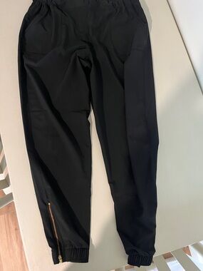 Albion Black Elastic Waist Pants with Subtle Stitching